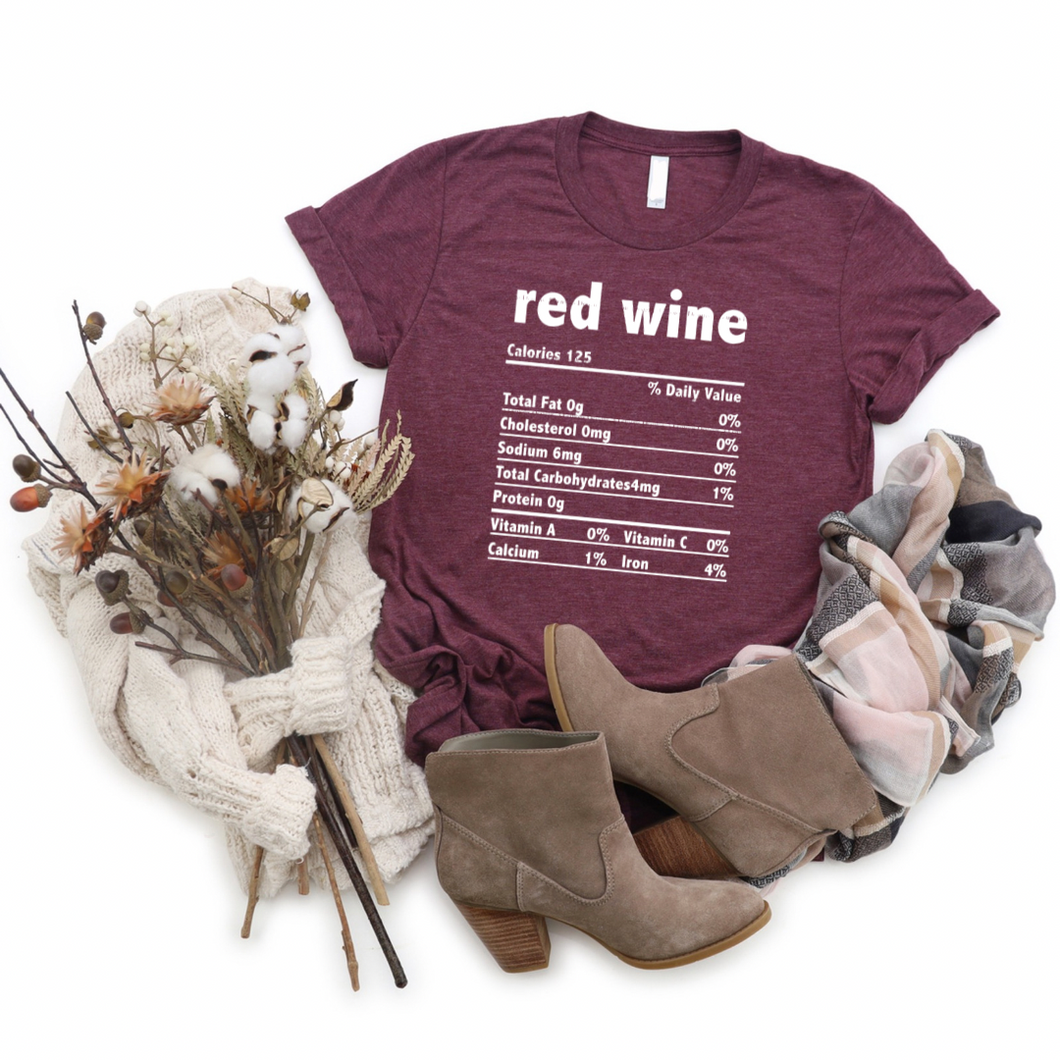 Red Wine - Screen Print Transfer Graphic Tee