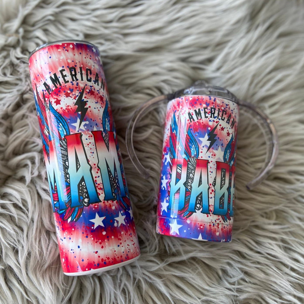 Mommy and me American Mama Babe Tumbler Set