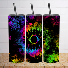 Load image into Gallery viewer, Colorful Black Sunflower Tumbler
