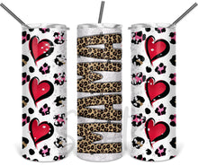 Load image into Gallery viewer, Mama Red Hearts Leopard Tumbler
