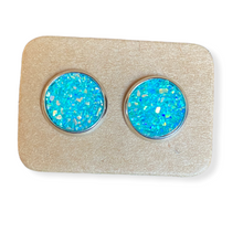 Load image into Gallery viewer, Placed Round Stud Earrings
