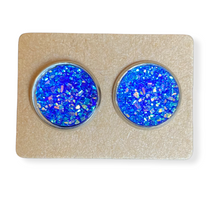 Load image into Gallery viewer, Placed Round Stud Earrings
