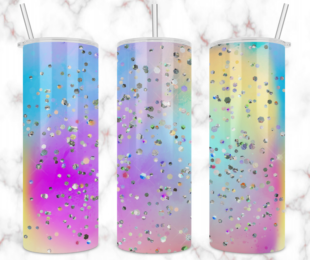 Holographic Tie Dye Tumbler