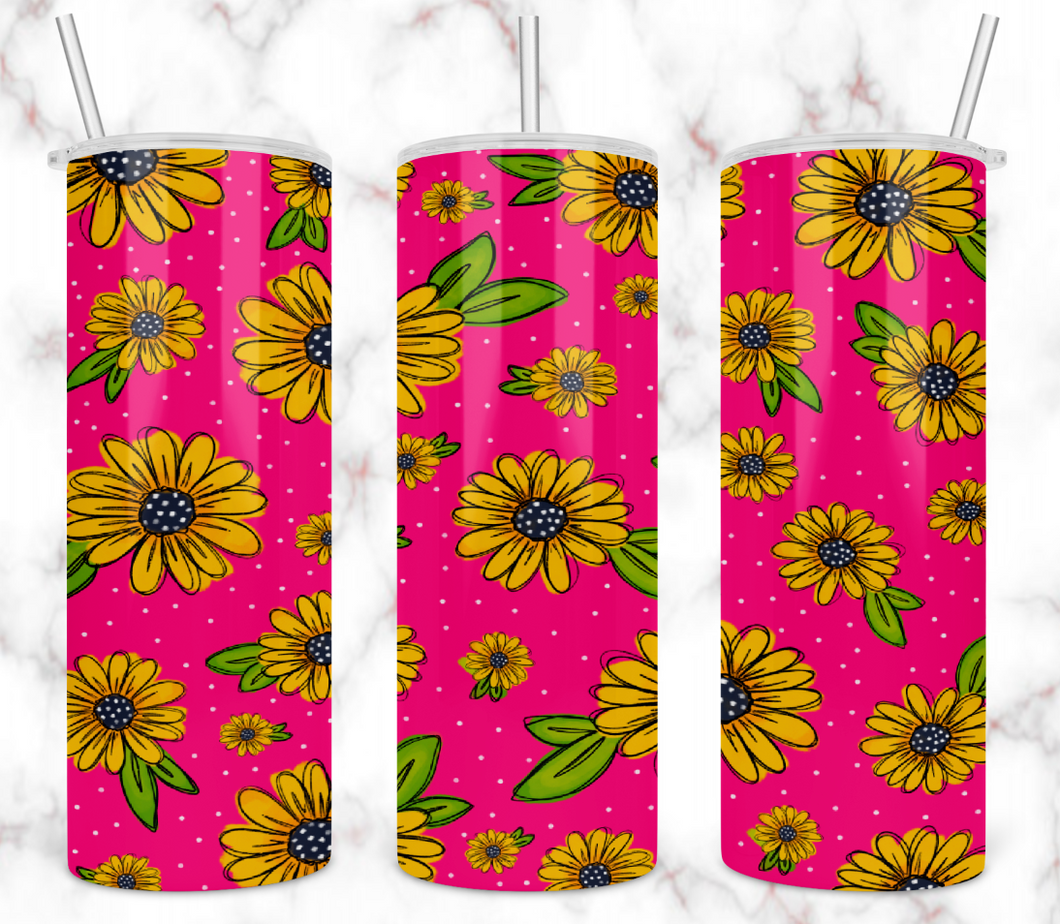 Pink Daisy Tumbler