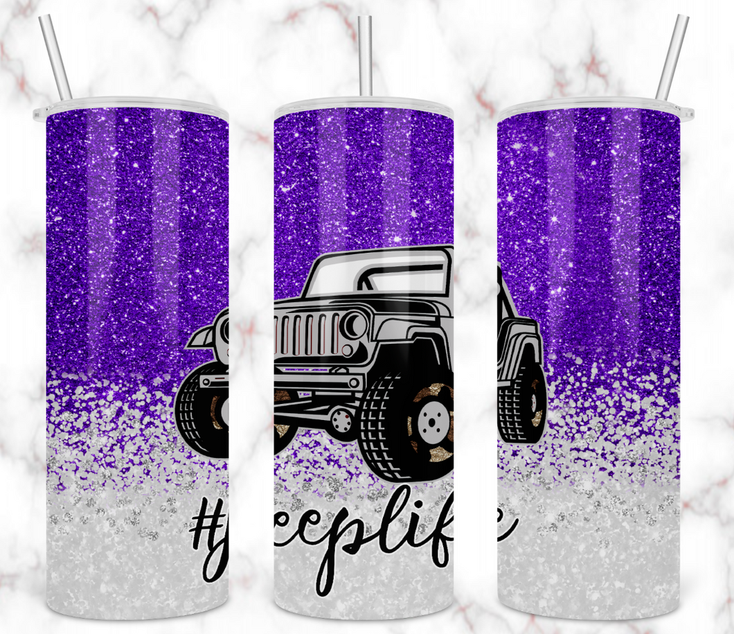 Jeep Life Purple Tumbler