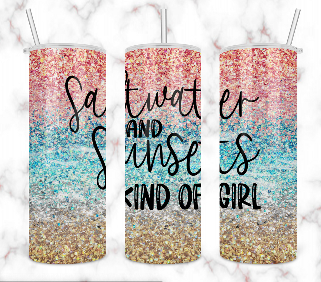 Saltwater and Sunsets Tumbler