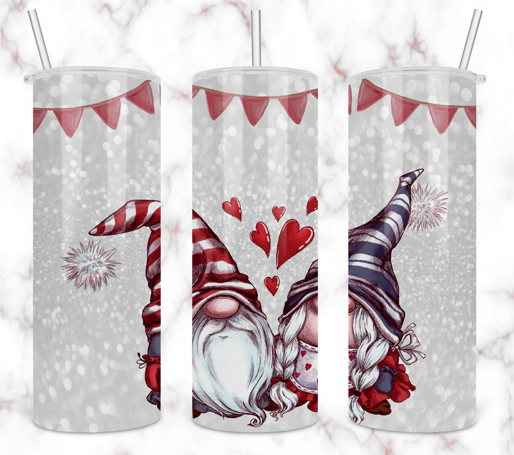 Valentine Gnomes Tumbler