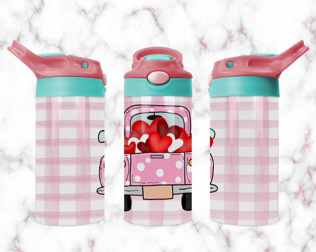 Girls Valentine Truck Tumbler