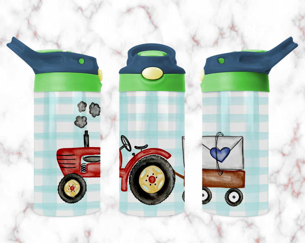 Boys Valentine Tractor Tumbler