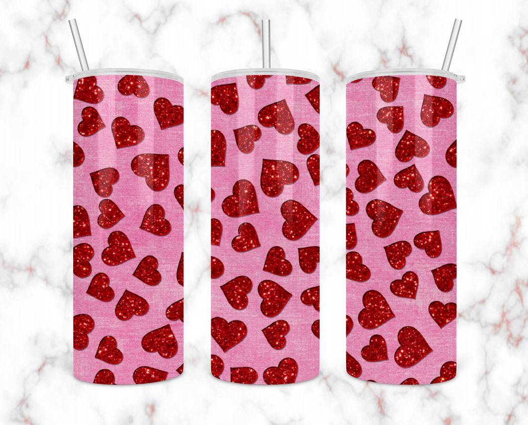 Red Hearts Tumbler