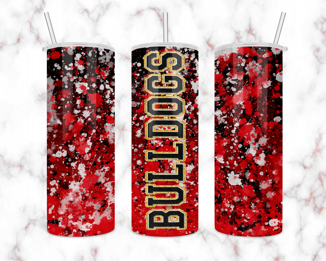 Bulldogs Black and Red Tumbler