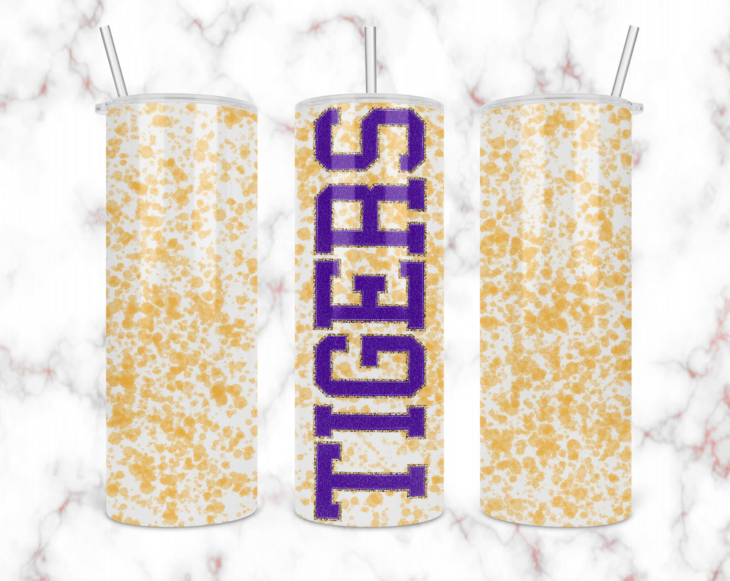 Tigers Purple and Gold Tumbler