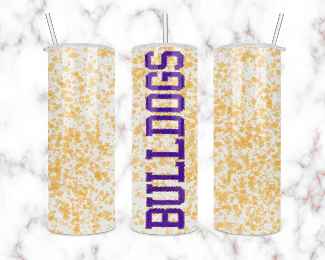 Bulldogs Gold and Purple Tumbler