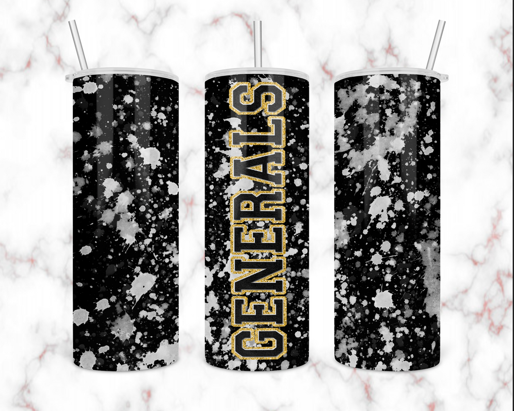 Generals Black and Gold Tumbler