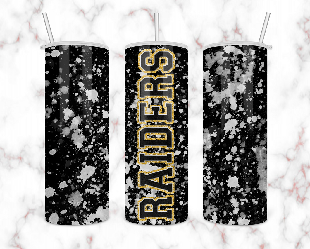 Raiders Black and Gold Tumbler