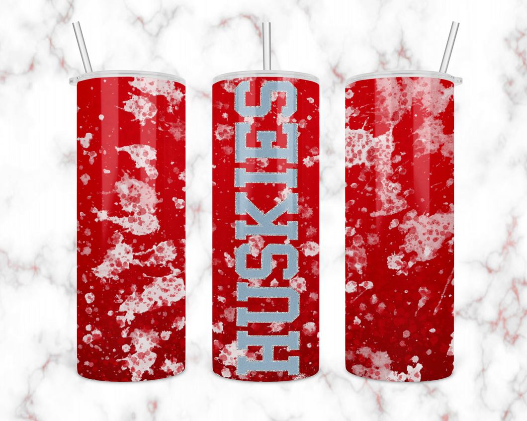 Huskies Red and Blue Tumbler