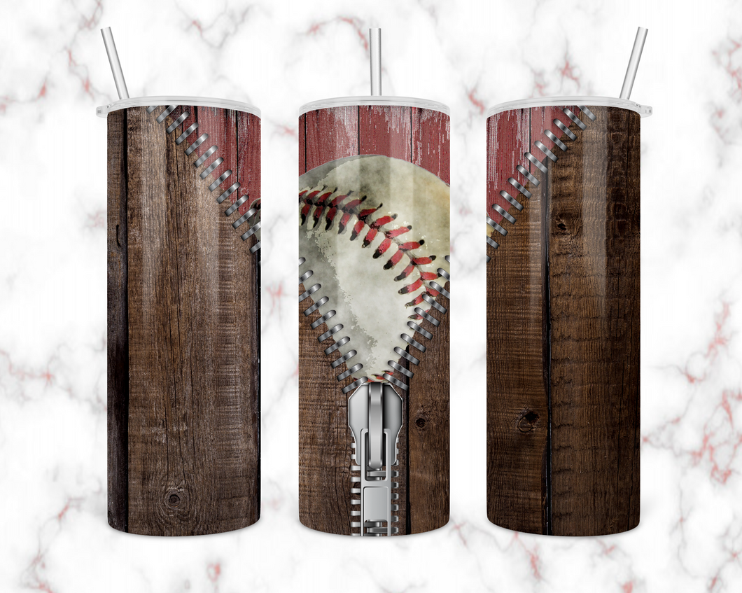 Baseball Zipper Tumbler