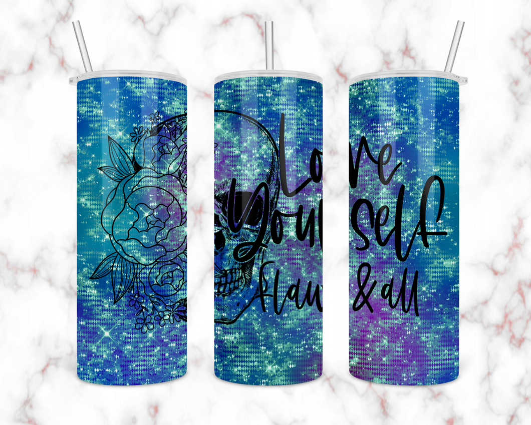 Love Yourself Skull Tumbler
