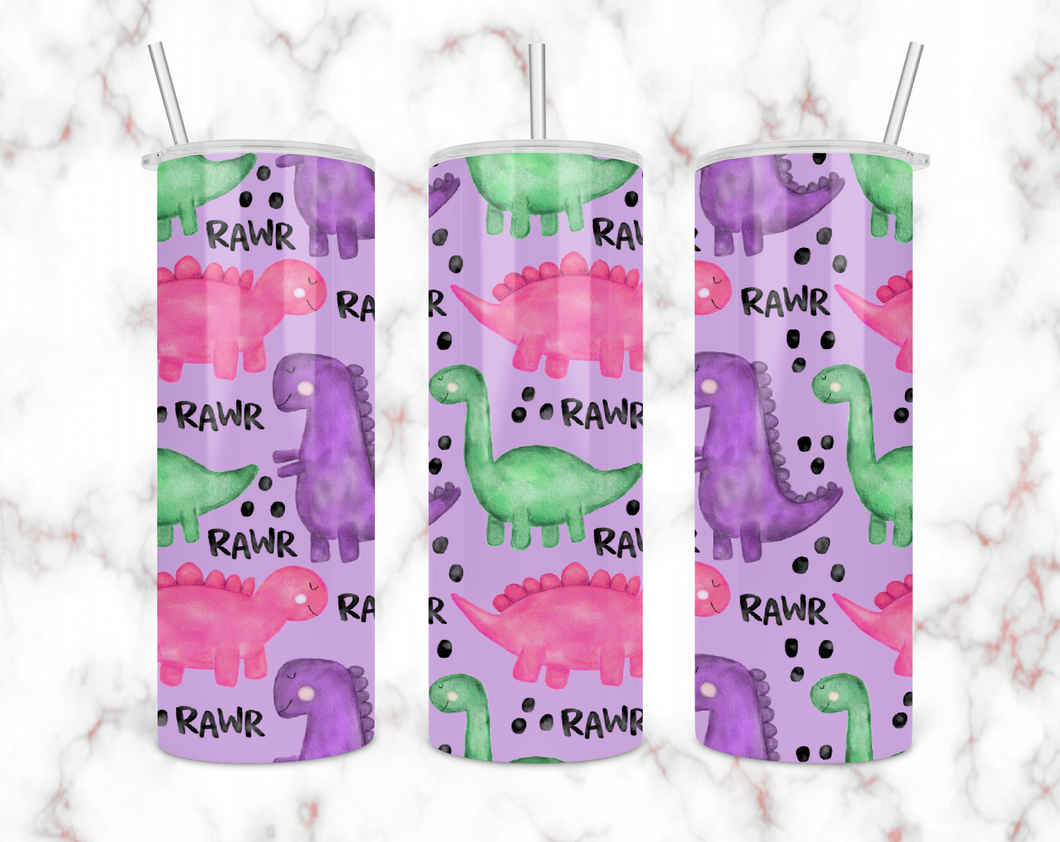 Girls Dino Tumbler