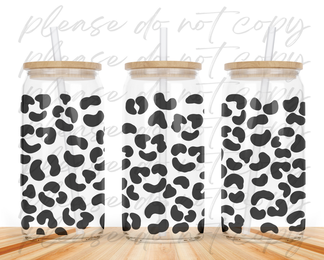Leopard Glass Can