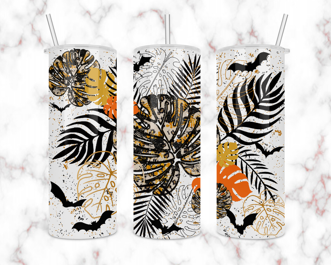 Fall Monstera Leaves Tumbler