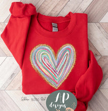 Load image into Gallery viewer, Gold Accent Hand Drawn Heart
