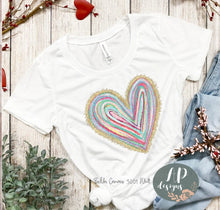 Load image into Gallery viewer, Gold Accent Hand Drawn Heart
