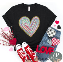 Load image into Gallery viewer, Gold Accent Hand Drawn Heart
