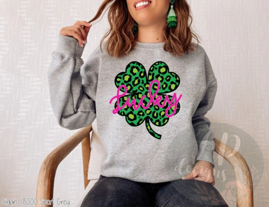 Pink Lucky Green Clover