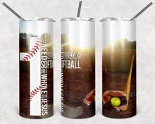 Load image into Gallery viewer, Softball and Jesus Tumbler
