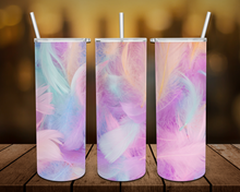 Load image into Gallery viewer, Pastel feathers  Tumbler
