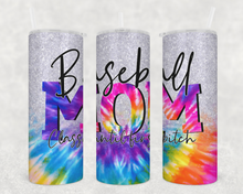 Load image into Gallery viewer, Baseball Mom Tie Dye Tumbler
