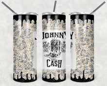 Load image into Gallery viewer, Johnny Cash Glitter Tumbler
