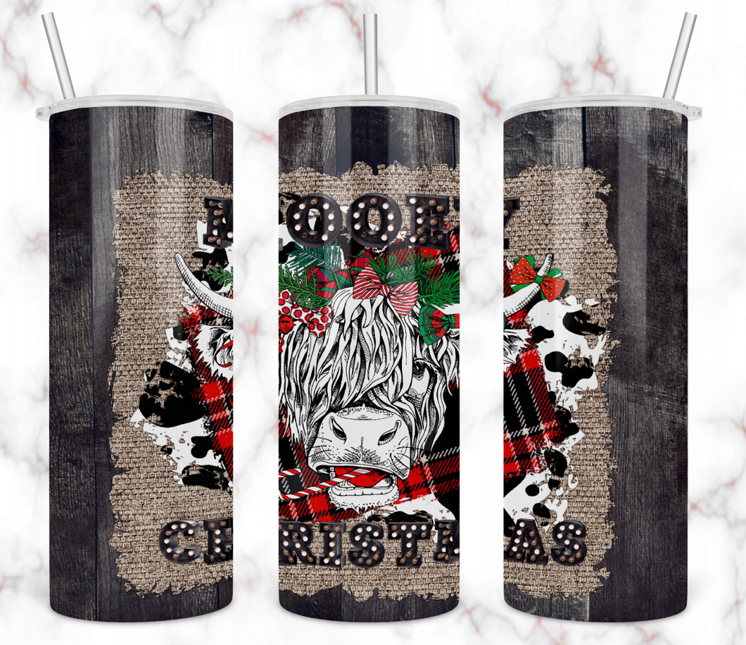 Christmas Cow Tumbler