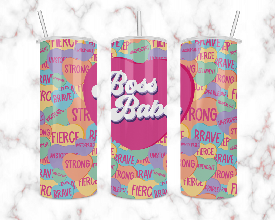 Boss Babe Convo Hearts Tumbler