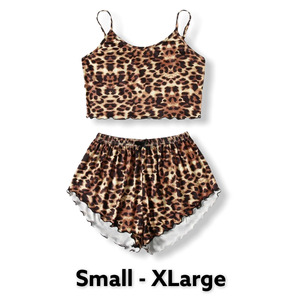 Leopard Tank Lounge PJ Set