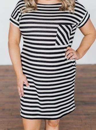 Striped Plus Size Dress