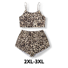 Load image into Gallery viewer, Leopard Tank Lounge PJ Set
