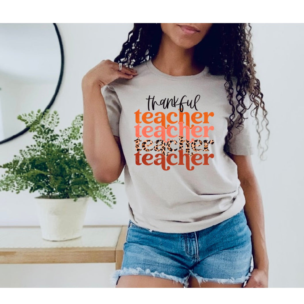 Thankful Teacher - Direct to Garment (DTG) - Graphic Tee