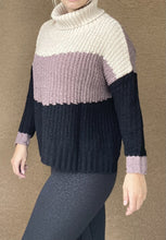 Load image into Gallery viewer, Brown Color Block Sweater
