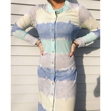 Load image into Gallery viewer, Blue &amp; Green Multi Color Duster/Cardigan
