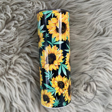 Load image into Gallery viewer, Sunflowers and Weed Tumbler
