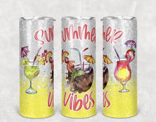 Load image into Gallery viewer, Glitter Summer Vibes Tumbler
