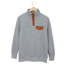 Load image into Gallery viewer, Gray Quilted Pullover
