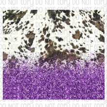 Load image into Gallery viewer, Cow and purple glitter Tumbler
