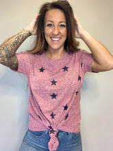 Load image into Gallery viewer, Pink Tee With Stars Short Sleeve
