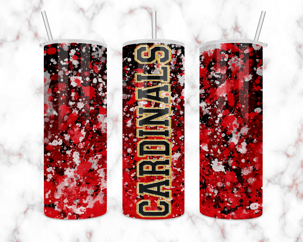 Cardinals Red and Black Tumbler