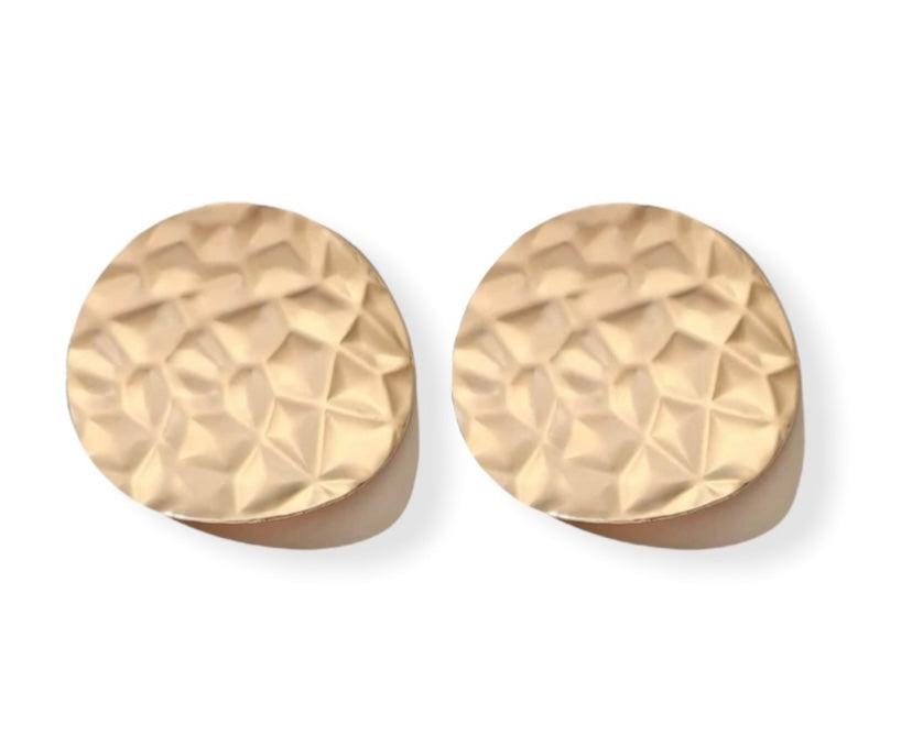 Large Gold Stud Earring