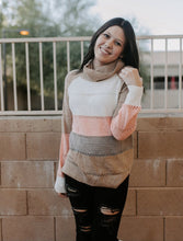 Load image into Gallery viewer, Tan &amp; Pink Stripe Long Sleeve
