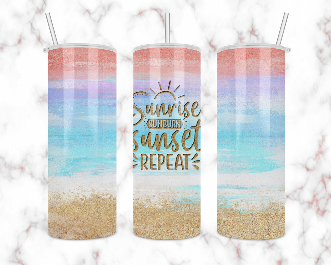 Sunrise Sunburn Sunset Tumbler